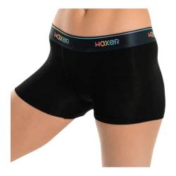 Woxer Damen-Boxershorts, Unterwäsche, Stern, 7,6 cm, Boyshorts, Höschen, weich, Abriebfest, Keine Schrittlänge, Pride Black 3.0, XL von Woxer