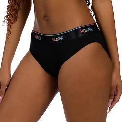 Woxer Damen Boxershorts Bikini Unterwäsche Bikini Stil Höschen Weich Anti-Scheuern Keine Rollnaht, Pride Black 3.0, 3XL von Woxer