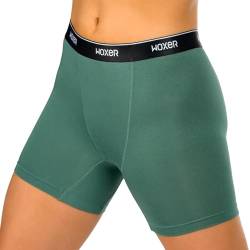 Woxer Damen Boxershorts Unterwäsche Baller 12,7 cm hohe Taille Boyshorts Höschen Weich Anti-Scheuern Keine Rollnaht, Jade, XL von Woxer