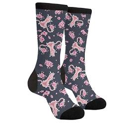 Lässige lustige flippige Neuheit Socken für Männer Frauen, Schöne rosa Gebärmutter Blume Obgyn Krankenschwester Feminine Gynäkologie, One size von Wpamlrta
