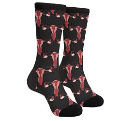 Lässige lustige flippige Neuheit Socken für Männer Frauen, Weibliche Gebärmutter Organ Obgyn Krankenschwester Vagina Hebamme, One size von Wpamlrta