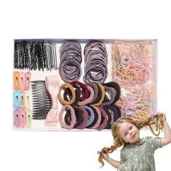 Wpsagek Haargummi-Geschenkset, bunte Haaraccessoires,Haarschmuck-Set für Mädchen - Mädchen-Accessoires, buntes Gummiband-Set, bunte Haarschwanz-Werkzeuge für Party, Geburtstag, Mädchen von Wpsagek