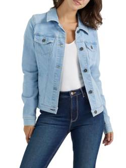 Wrangler Authentics Damen Stretch Jeansjacke, Light wash, XL von Wrangler Authentics