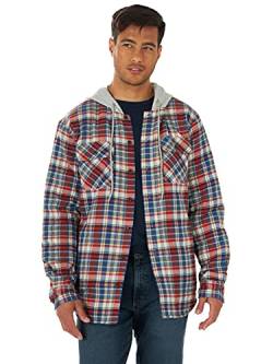 Wrangler Authentics Herren Authentics Flanell Steppjacke Hemd, Blau, XL von Wrangler Authentics