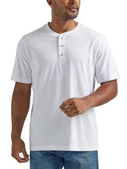 Wrangler Authentics Herren Authentics Men's Short Sleeve Henley Tee Hemd, Bright White, XX-Large von Wrangler Authentics