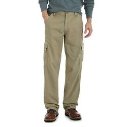 Wrangler Authentics Herren-Cargohose aus Twill mit lockerer Passform, British Khaki Twill, 36W / 30L von Wrangler Authentics