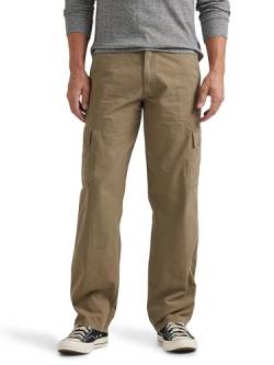 Wrangler Authentics Herren Cargohose aus Twill mit lockerer Passform (Logan) Lässige Hose, Military Khaki Ripstop, 34W / 30L von Wrangler Authentics