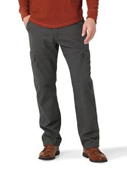 Wrangler Authentics Herren-Cargohose mit Fleece gefüttert, Anthrazit Köper, 32W / 30L von Wrangler Authentics