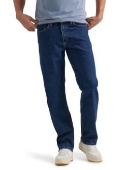 Wrangler Authentics Herren Comfort Flex Waist Relaxed Fit Jeans, Dark Stonewash, 34W / 32L von Wrangler Authentics