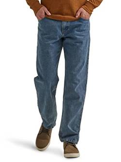 Wrangler Authentics Herren Klassische Baumwolljeans mit 5 Taschen und lockerer Passform Jeans, Stonewashed, 42W / 28L von Wrangler Authentics