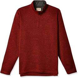 Wrangler Authentics Herren Langarm Manga/Larga Forro/Polar Con/Cierre Cuarto De Zíper//الل ال ل اب رب langärmeliges Fleece-viertel-reißverschluss. Pullover, Bossa Nova, Large von Wrangler Authentics