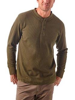 Wrangler Authentics Herren Men's Long Sleeve Waffle Henley-Hemd, Forest Night, XX-Large von Wrangler Authentics