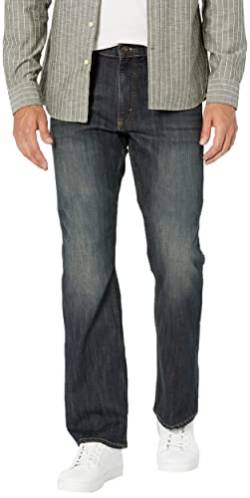 Wrangler Authentics Herren Relaxed Fit Boot Cut / De Corte Holgado/ Jeans, Blau Schwarz Stretch, 30W 30L EU von Wrangler Authentics