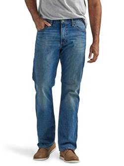 Wrangler Authentics Herren Relaxed Fit Boot Cut Jeans, Mittel-Indigo, 31W / 30L von Wrangler Authentics