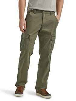 Wrangler Authentics Herren Stretch-Cargohose mit lockerer Passform Hose, olivgrün, 33 W/30 L von Wrangler Authentics