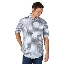 Wrangler Authentics Herren Zhesp2b Hemd mit Button-Down-Kragen, Blau kariert, L von Wrangler Authentics