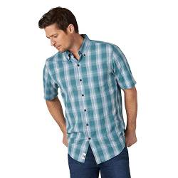 Wrangler Authentics Herren Zhesp3l Hemd mit Button-Down-Kragen, Bretagne Plaid Blau, XL von Wrangler Authentics