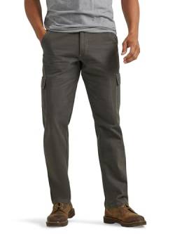 Wrangler Authentics Klassische Herren-Cargohose aus Twill, lockere Passform, Braunoliv, 44W / 32L von Wrangler Authentics