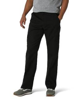 Wrangler Authentics Klassische Herren-Cargohose aus Twill, lockere Passform, schwarz, 46W / 30L von Wrangler Authentics