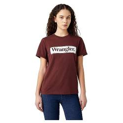 Wrangler Damen Regular Tee T Shirt, Dahlia, S EU von Wrangler