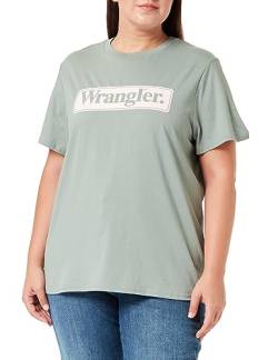 Wrangler Damen Regular Tee T Shirt, Light Matcha, M EU von Wrangler