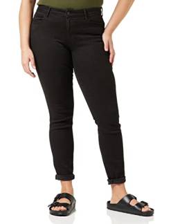 Wrangler Damen Skinny Jeanshose RINSEWASH W28KLX023, Gr. W27/L34, Schwarz (Black) von Wrangler