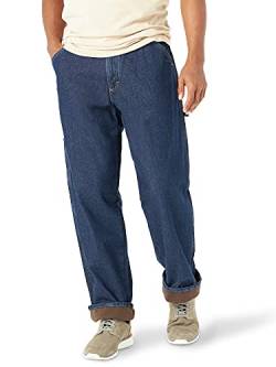 Wrangler Herren Authentics Mens Fleece Lined Carpenter Pant Unterhose, Dunkles Indigoblau, 36W / 29L von Wrangler