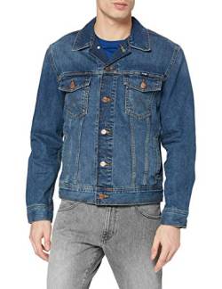 Wrangler Herren Classic Denim Jacket Jeansjacke, Blau (Mid Stone), L von Wrangler