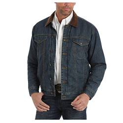 Wrangler Herren Concealed Carry Blanket Lined Denim Jacket Jeansjacke, Vintage Wash, Large von Wrangler