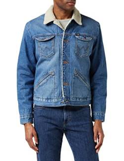 Wrangler Herren Icons Sherpa Jeansjacke, Blau (3 Years 10k), Large von Wrangler