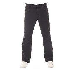 Wrangler Herren Jeans Bootcut Jacksville Hose Schwarz Jeanshose Männer Baumwolle Denim Stretch Black w36, Farbe: Black Out, Größe: 36W / 30L von Wrangler