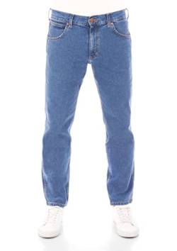 Wrangler Herren Jeans Regular Fit Greensboro Hose Blau Straight Jeanshose Denim Stretch Baumwolle Blue w33, Farbe: Blue Tomorrow, Größe: 33W / 32L von Wrangler