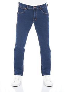 Wrangler Herren Jeans Regular Fit Greensboro Hose Blau Straight Jeanshose Denim Stretch Baumwolle Blue w38 Farbe: Blue Chip, Größe: 38W / 30L von Wrangler