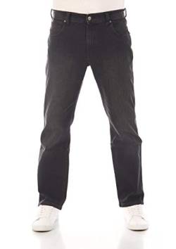 Wrangler Herren Jeans Regular Fit Texas Stretch Hose Schwarz Authentic Straight Jeanshose Denim Hose Baumwolle Black w34, Farbe: Cash Black, Größe: 34W / 36L von Wrangler