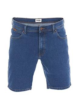 Wrangler Herren Jeans Short Texas Kurze Stretch Shorts Regular Fit Baumwolle Bermuda Sommer Hose Blau Schwarz w30 w31 w32 w33 w34 w36 w38 w40, Größe:W 30, Farbe:Blue Tomorrow (W11CHR13N) von Wrangler