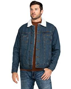 Wrangler Herren-Jeansjacke, gefüttert, Cowboy-Schnitt, Westernjacke, Sherpa/Denim, L von Wrangler