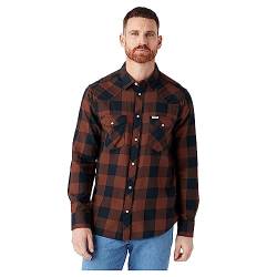 Wrangler Herren Ls Western Shirt, Potting Soil, XL EU von Wrangler