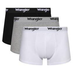 Wrangler Herren Men's Wrangler Boxer Shorts in Black/White/Grey Boxershorts, Black/White/Grey Marl, von Wrangler