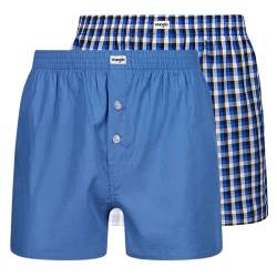 Wrangler Herren Mens Boxers Retroshorts, Blau/Schwarz Blau Druck, S von Wrangler