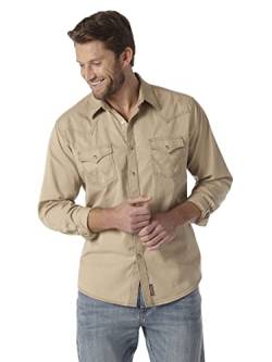 Wrangler Herren Mvr502t Hemd mit Button Down Kragen, Hautfarben, L EU von Wrangler