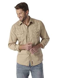 Wrangler Herren Mvr502t Hemd mit Button Down Kragen, Hautfarben, XL EU von Wrangler