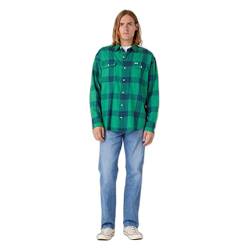 Wrangler Herren Patch Pocket Shirt, Pine Green, M EU von Wrangler