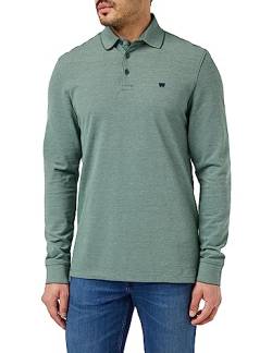 Wrangler Herren Refined Polo Shirt, Deep Teal Green, L EU von Wrangler