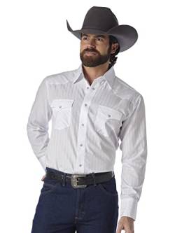 Wrangler Herren Sport Western Two Pocket Langarm Snap Shirt, Weiss/opulenter Garten, XL von Wrangler