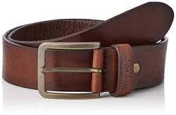 Wrangler Herren Struktureret bælte brunt Belt, Brown, 115 EU von Wrangler