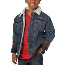 Wrangler Jungen Gefütterte Westernjacke Jeansjacke, Decke Indigo, XL von Wrangler