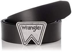 Wrangler Men's Festival Logo Belt, Black, 85 von Wrangler