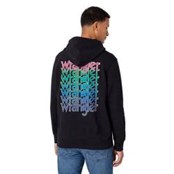 Wrangler Men's Graphic Hoodie Hooded Sweatshirt, Black, X-Large von Wrangler