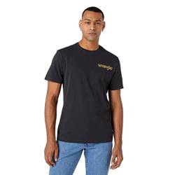 Wrangler Men's Graphic Tee T-Shirt, Schwarz, M von Wrangler