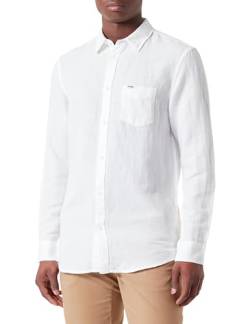 Wrangler Men's LS 1 PKT Shirt, Worn White, XL von Wrangler